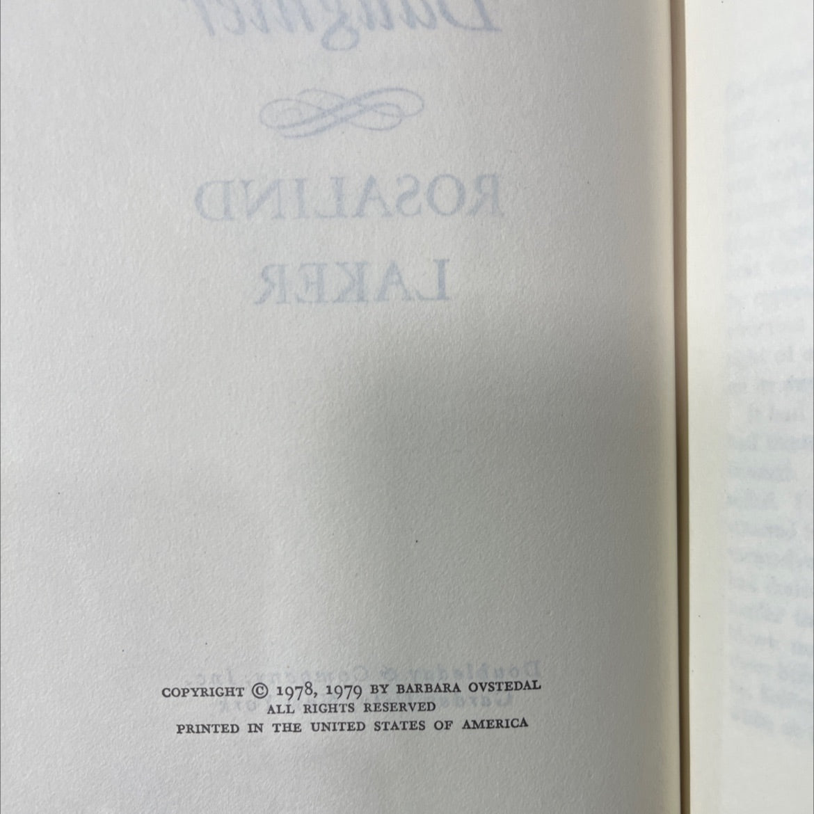 glaudine's daughter book, by rosalind laker, 1979 Hardcover image 3