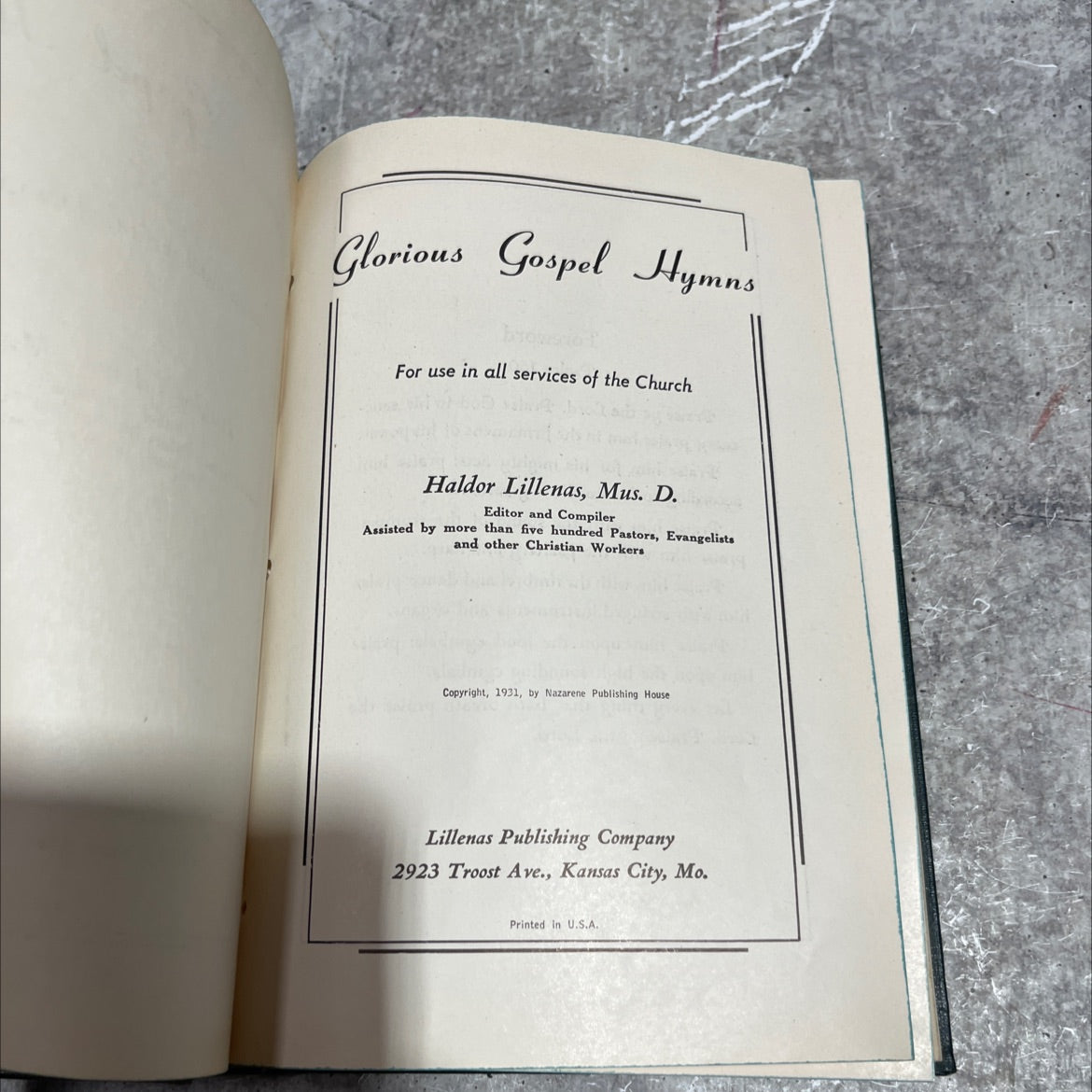 glorious gospel hymns for use in all services of the church book, by haldor lillenas, 1931 Hardcover image 2