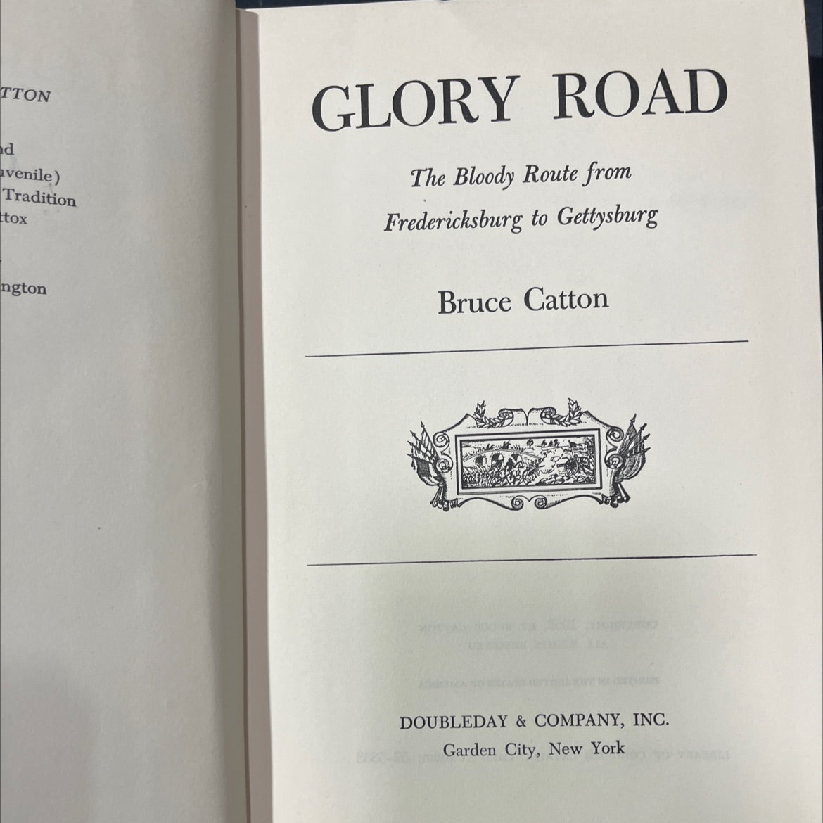 glory road book, by bruce catton, 1952 Hardcover image 2