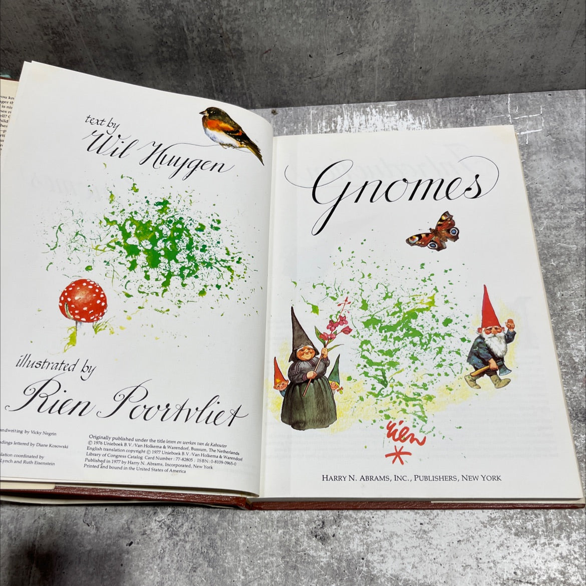 gnomes book, by Wil Huygen, 1977 Hardcover image 2