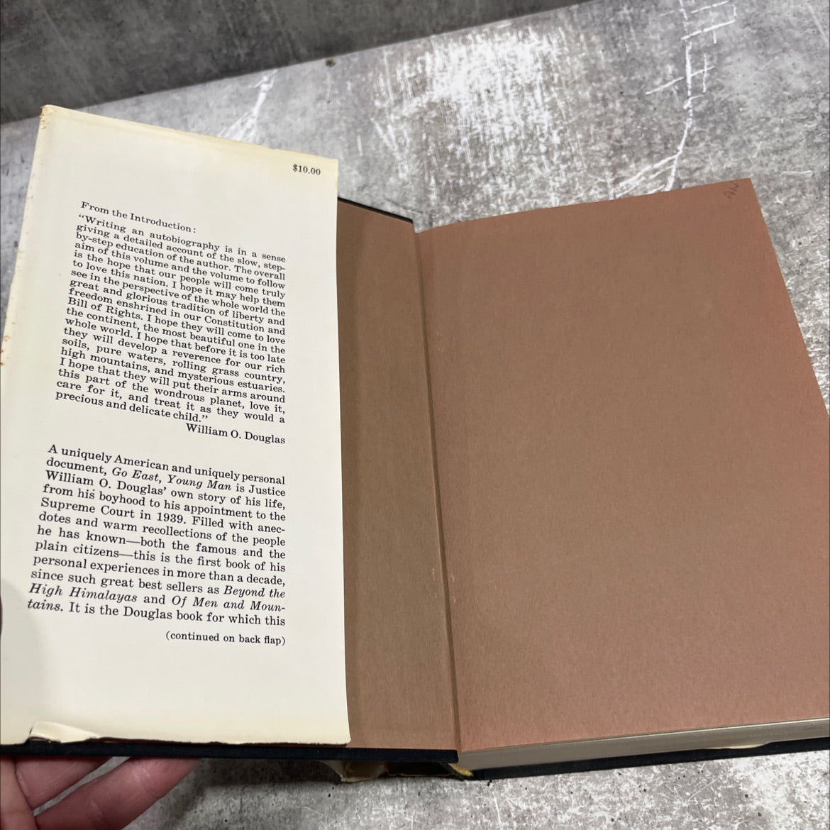 go east, young man: the early years book, by william o. douglas, 1974 Hardcover image 4