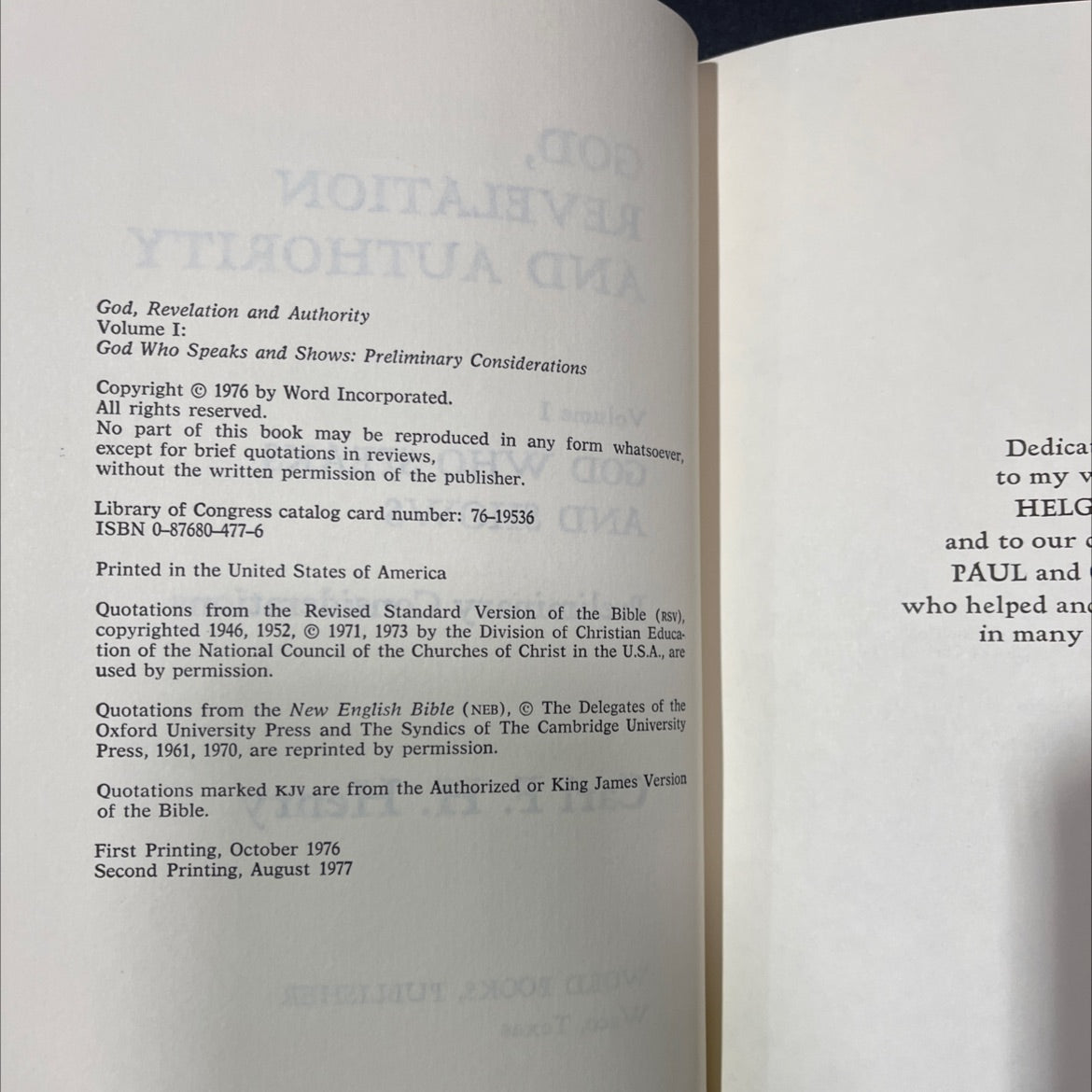 god, revelation and authority volume i: god who speaks and shows: preliminary considerations book, by carl f. h. henry, image 3