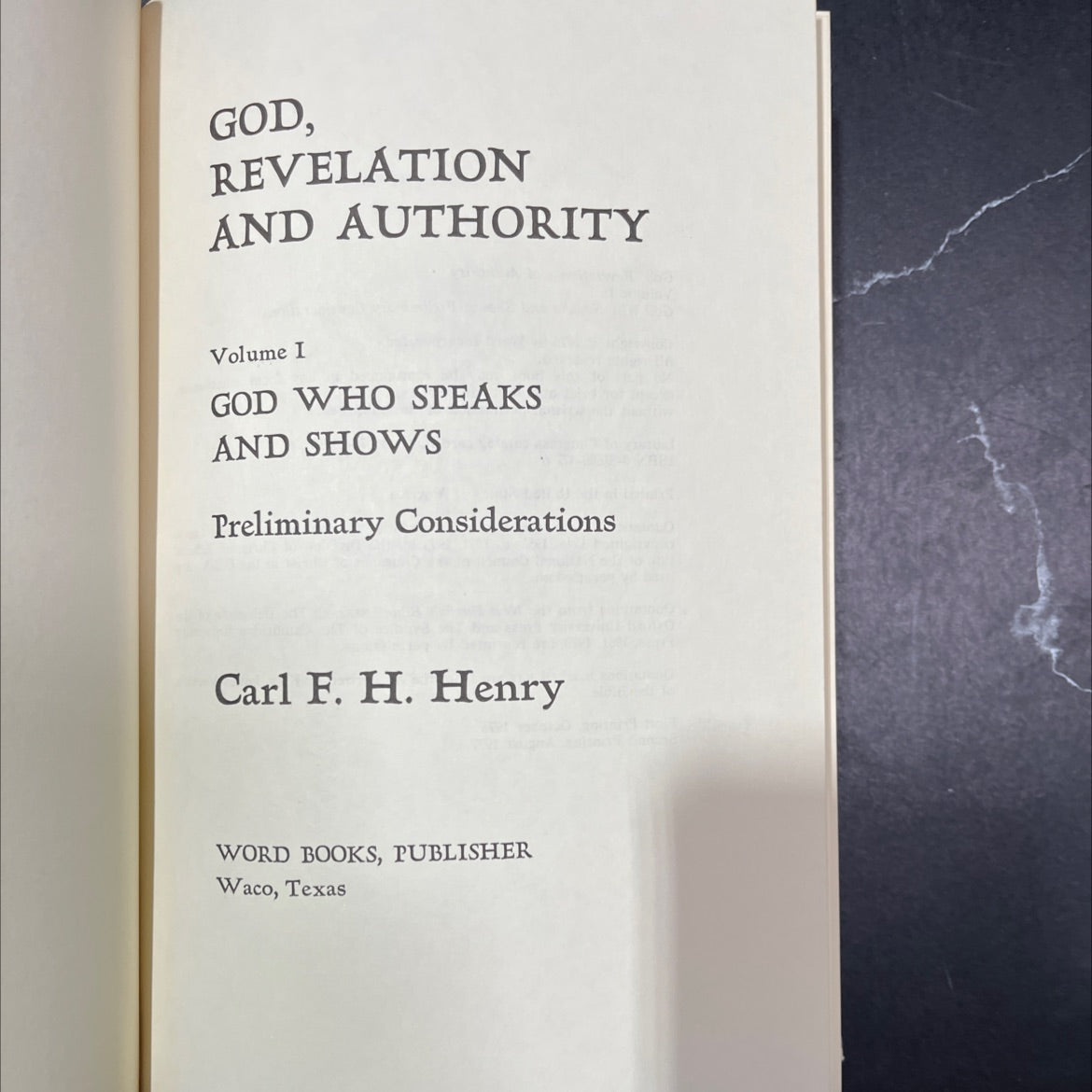 god, revelation and authority volume i: god who speaks and shows: preliminary considerations book, by carl f. h. henry, image 2