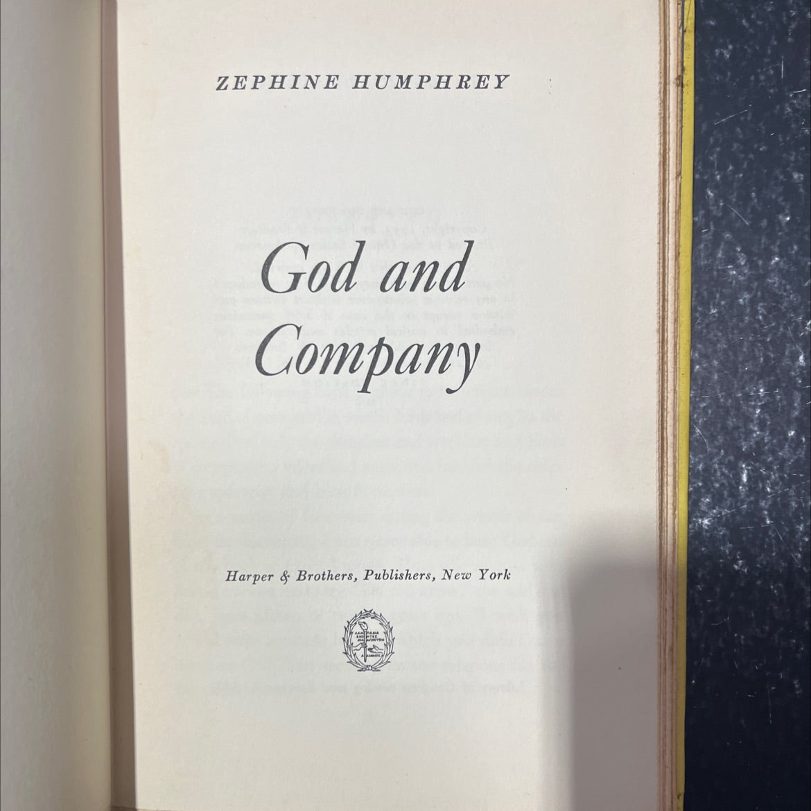 god and company book, by zephine humphrey, 1953 Hardcover image 2