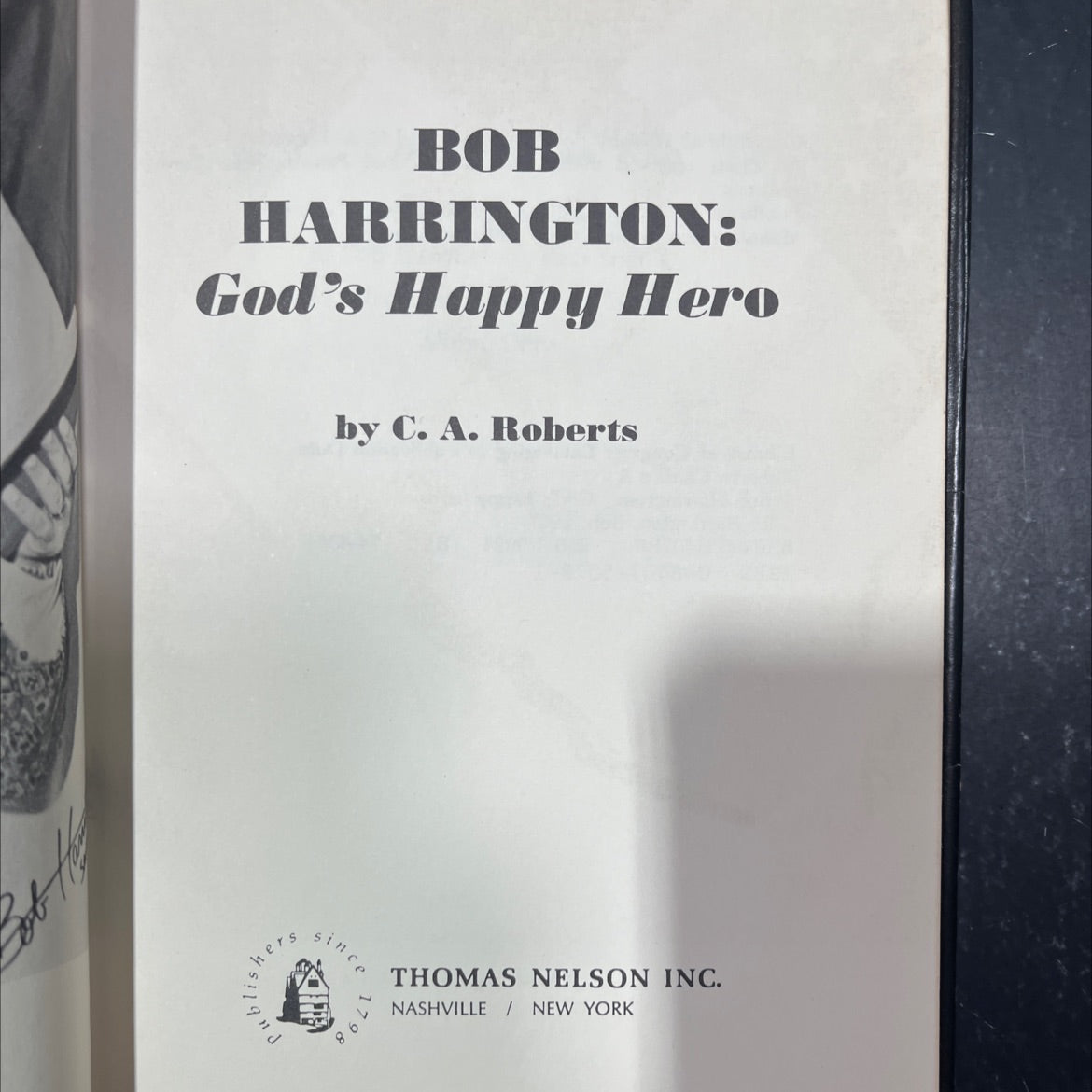 god's happy hero book, by C. A. Roberts, 1974 Hardcover image 2