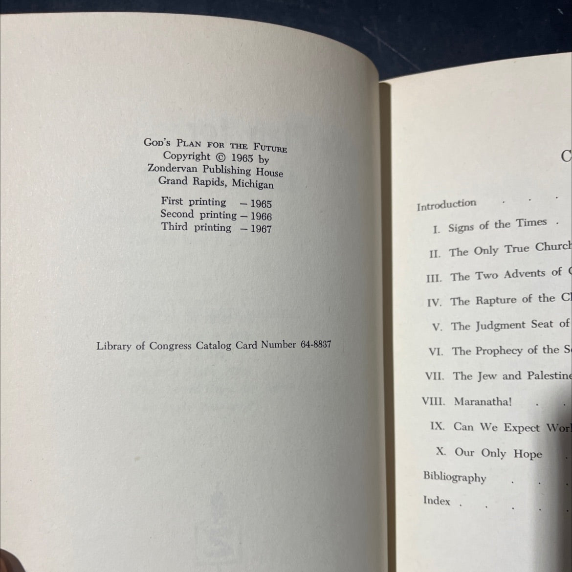 god's plan for the future book, by lehman strauss, 1967 Hardcover image 3