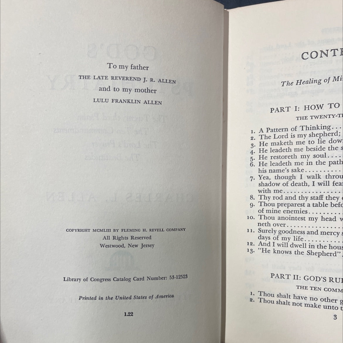 god's psychiatry book, by charles l. allen, 1953 Hardcover image 3