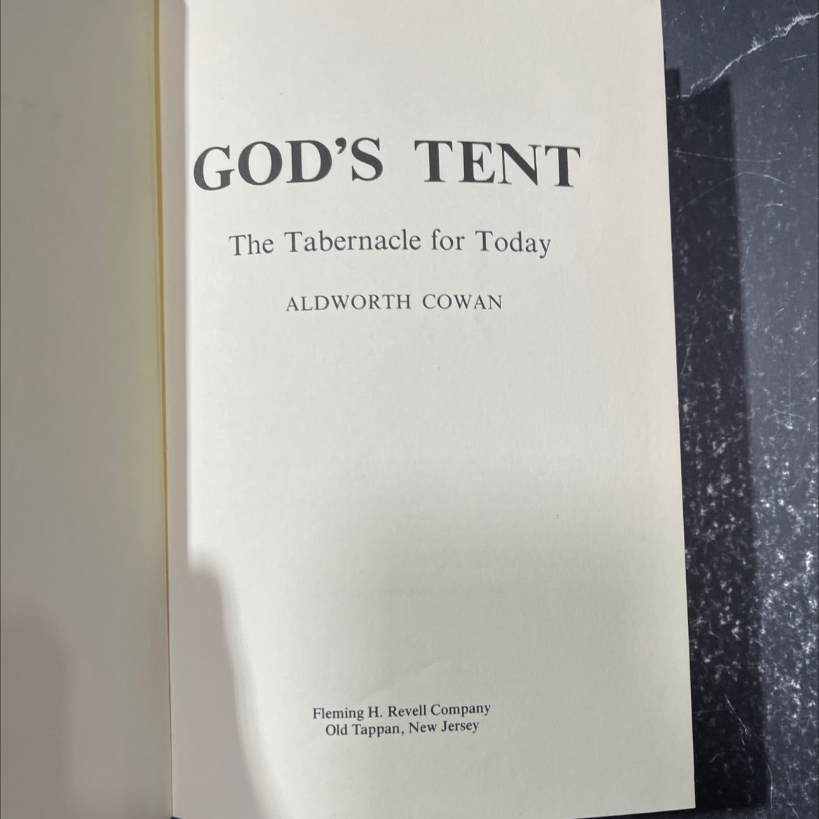 god's tent the tabernacle for today book, by aldworth cowan, 2005 Hardcover image 2