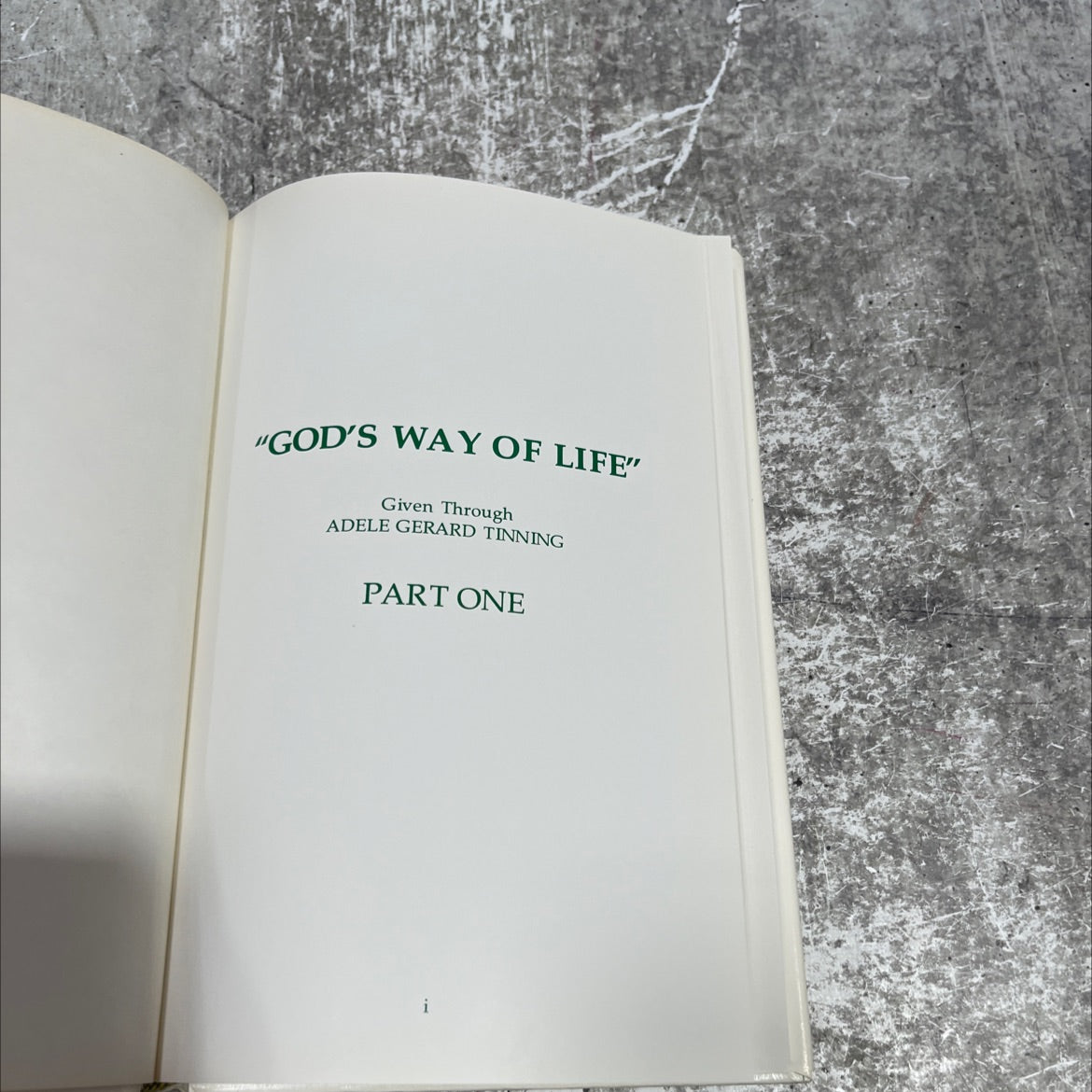 god's way of life book, by adele gerard tinning, 1988 Hardcover image 2