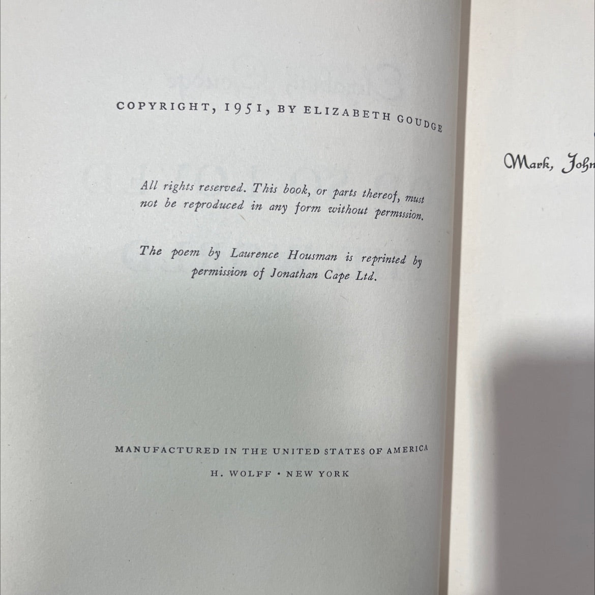 god so loved the world book, by elizabeth goudge, 1951 Hardcover image 3
