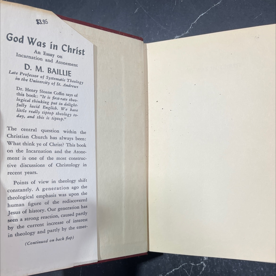 god was in christ atri fidississimo ioanni an essay on incarnation and atonement book, by D. M. Baillie, D.D., 1948 image 4