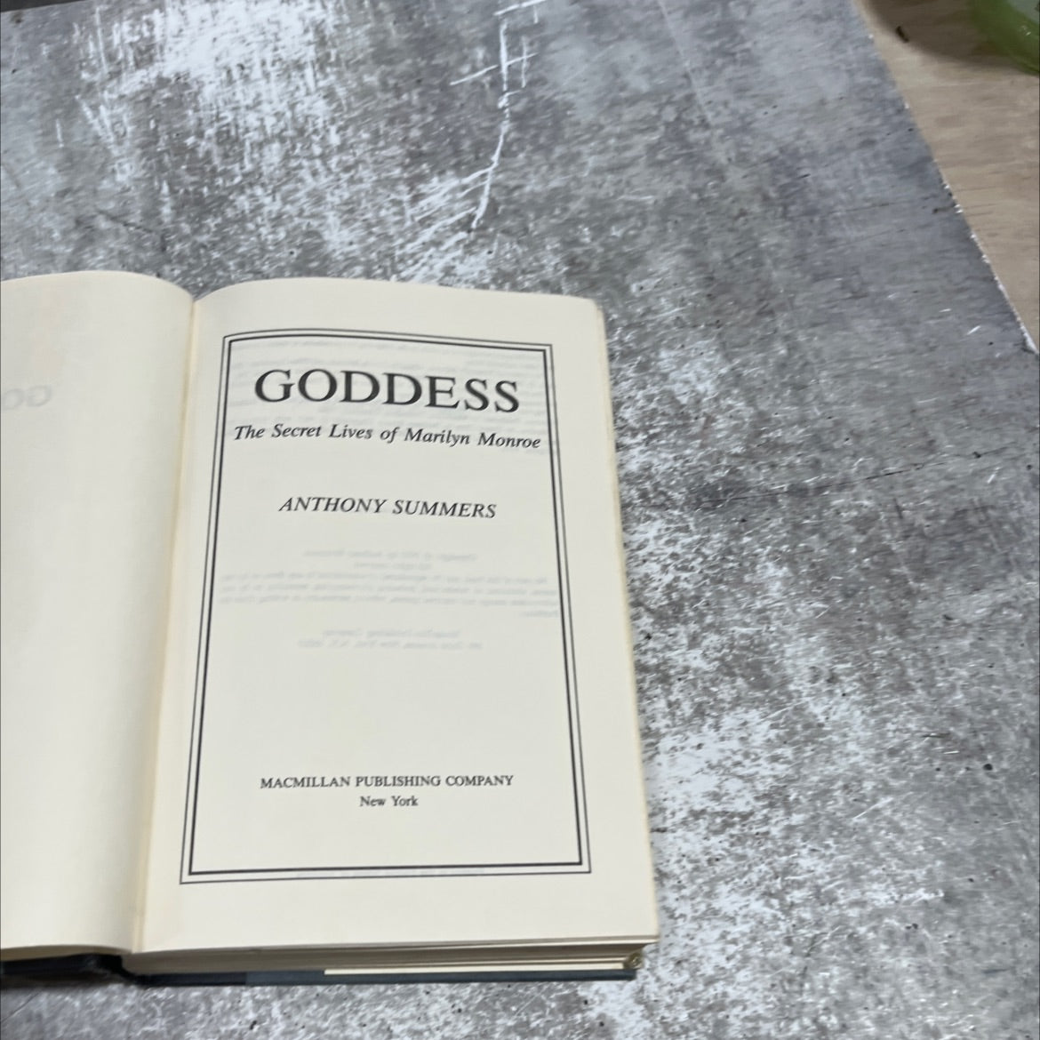 goddess the secret lives of marilyn monroe book, by anthony summers, 1985 Hardcover image 2