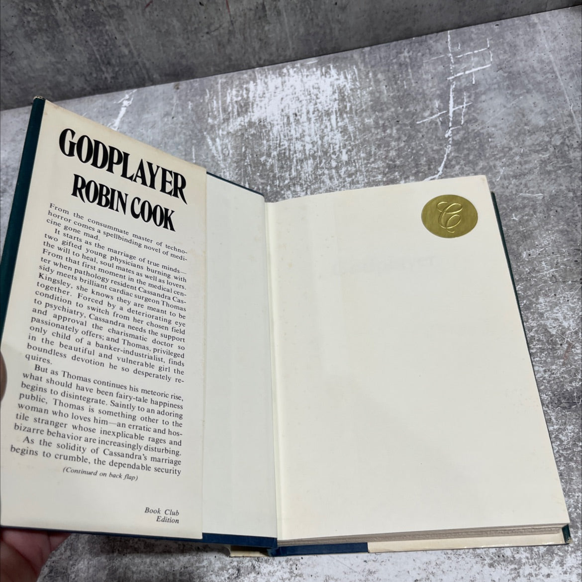 godplayer book, by robin cook, 1983 Hardcover image 4