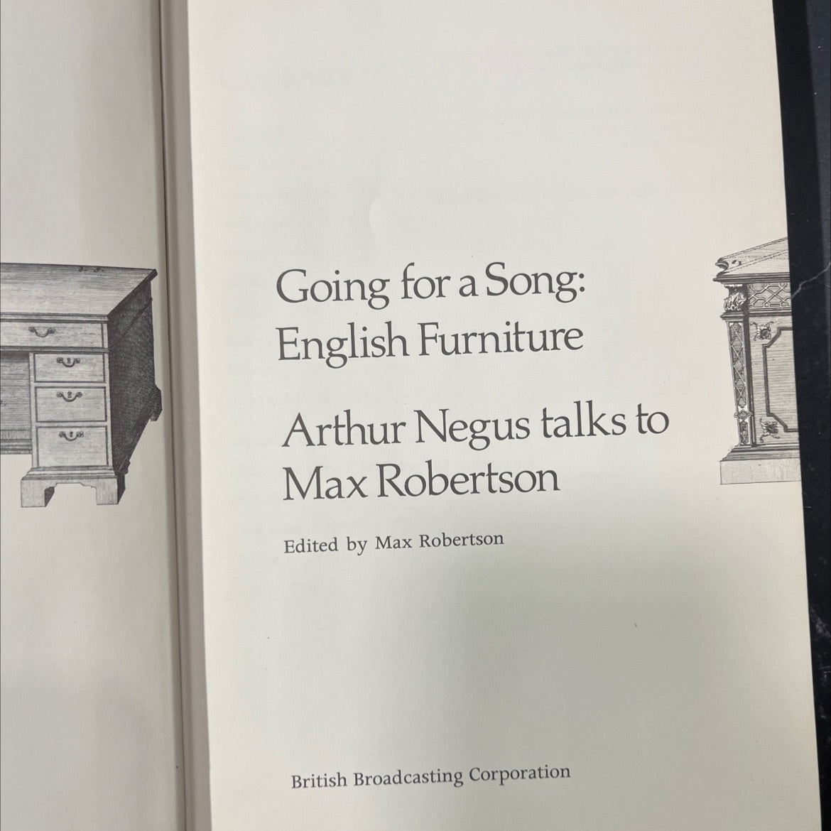 going for a song: english furniture book, by arthur negus, 1969 Hardcover image 2
