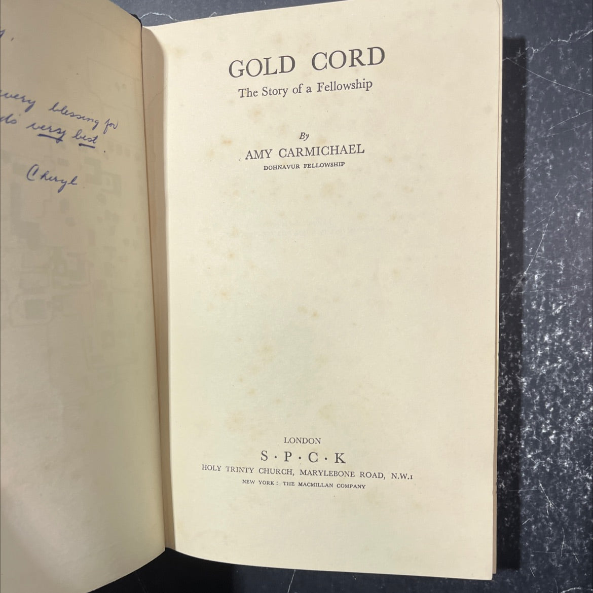 gold cord the story of a fellowship book, by amy carmichael, 1957 Hardcover image 2