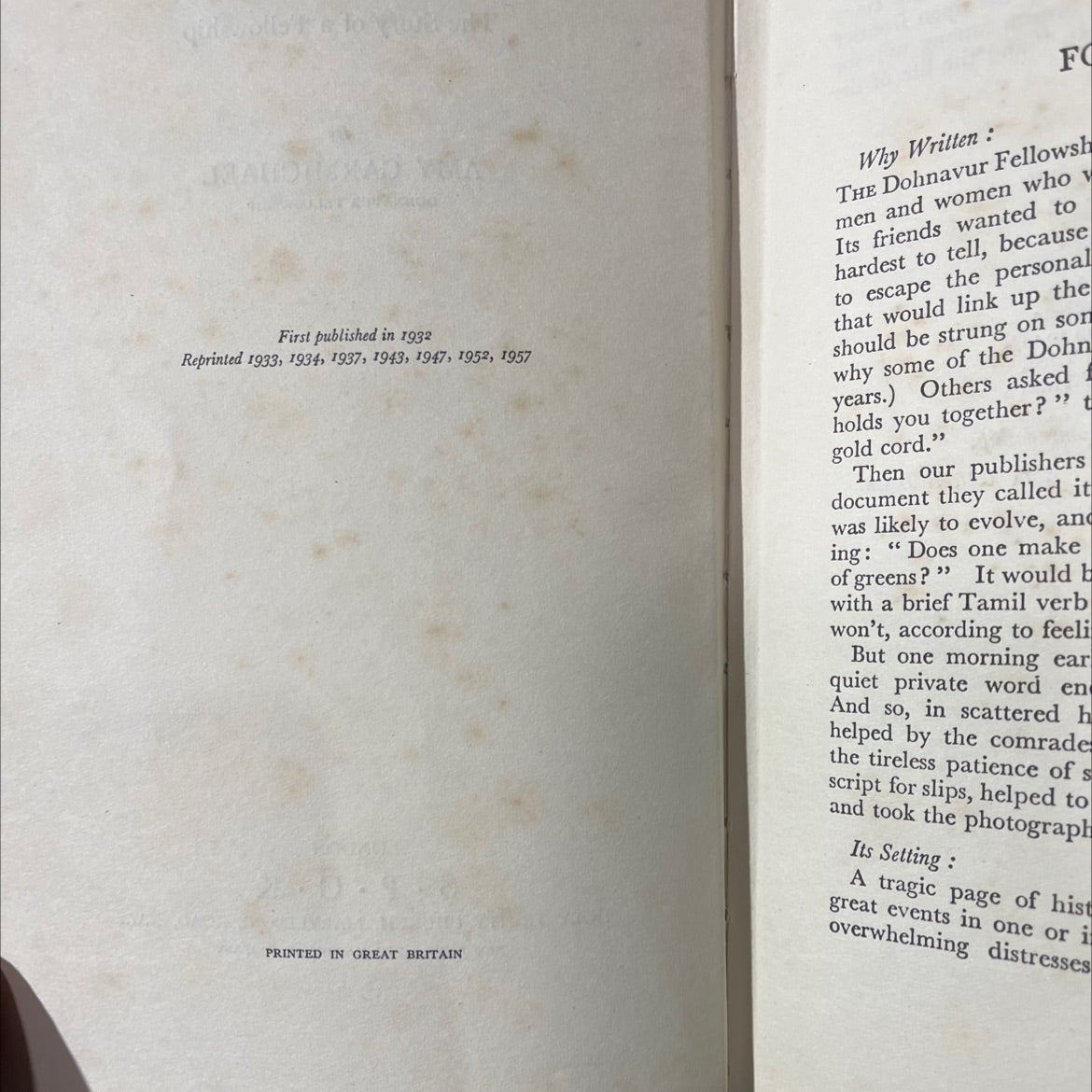 gold cord the story of a fellowship book, by amy carmichael, 1957 Hardcover image 3