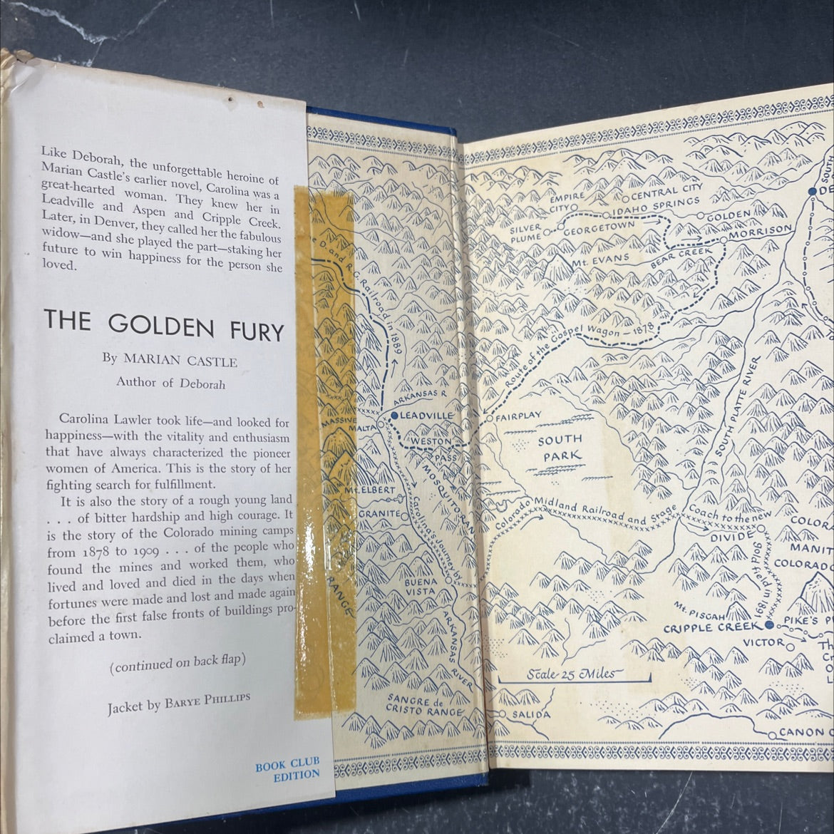 golden fury the book, by Marian Castle, 1949 Hardcover image 4