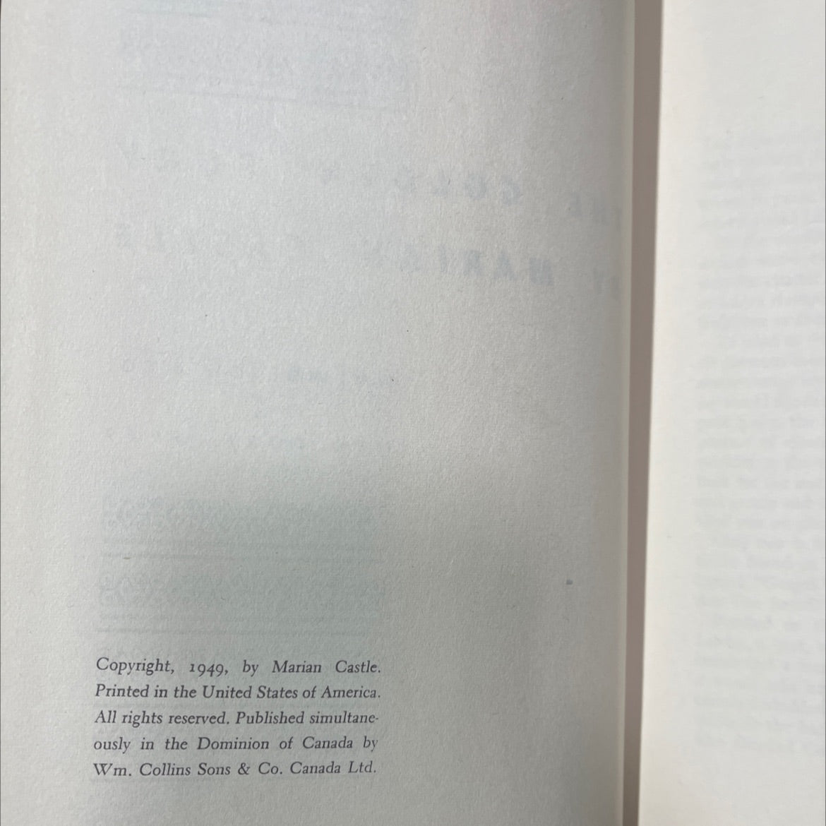 golden fury the book, by Marian Castle, 1949 Hardcover image 3