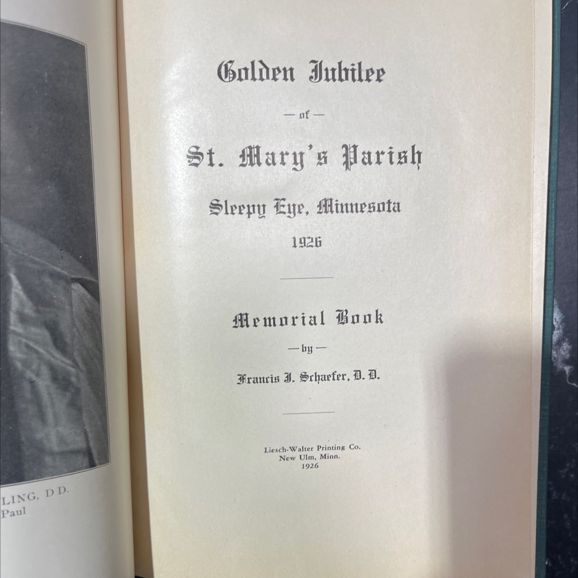 golden jubilee of st. mary's parish book, by francis j. schaefer, d. d., 1926 Hardcover image 2