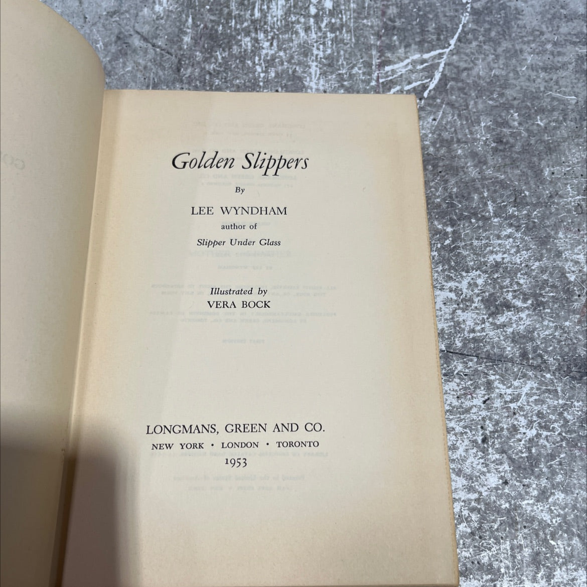 SIGNED golden slippers book, by lee wyndham, 1953 Hardcover, First Edition, Vintage image 2