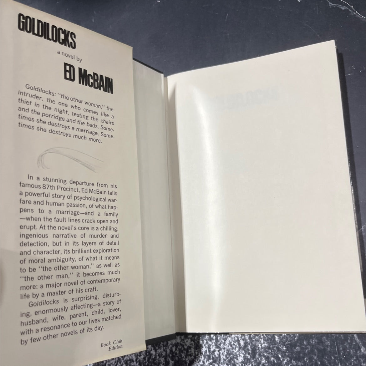 goldilocks book, by ed mcbain, 1977 Hardcover image 4