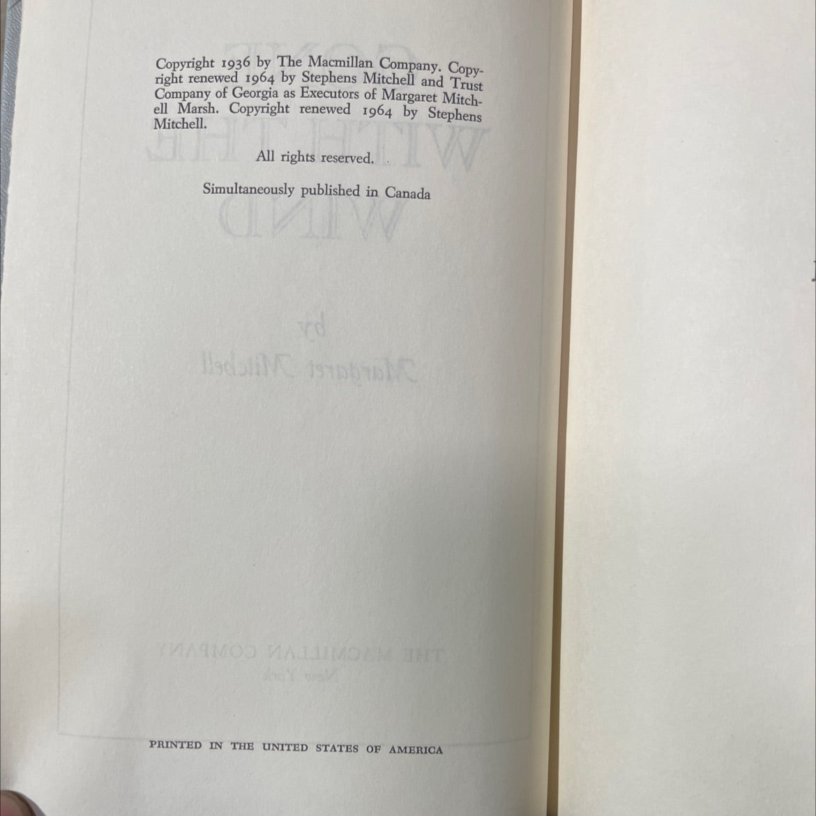 gone with the wind book, by Margaret Mitchell, 1964 Hardcover image 3