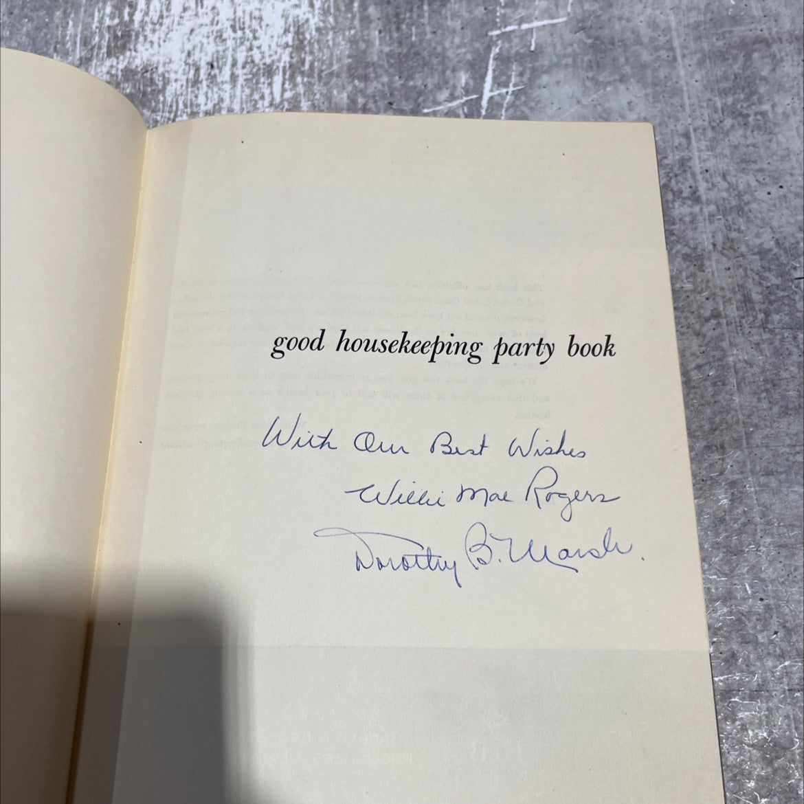 SIGNED good housekeeping party book book, by Dorothy Marsh, Carol Brock, 1958 Hardcover, Vintage image 4