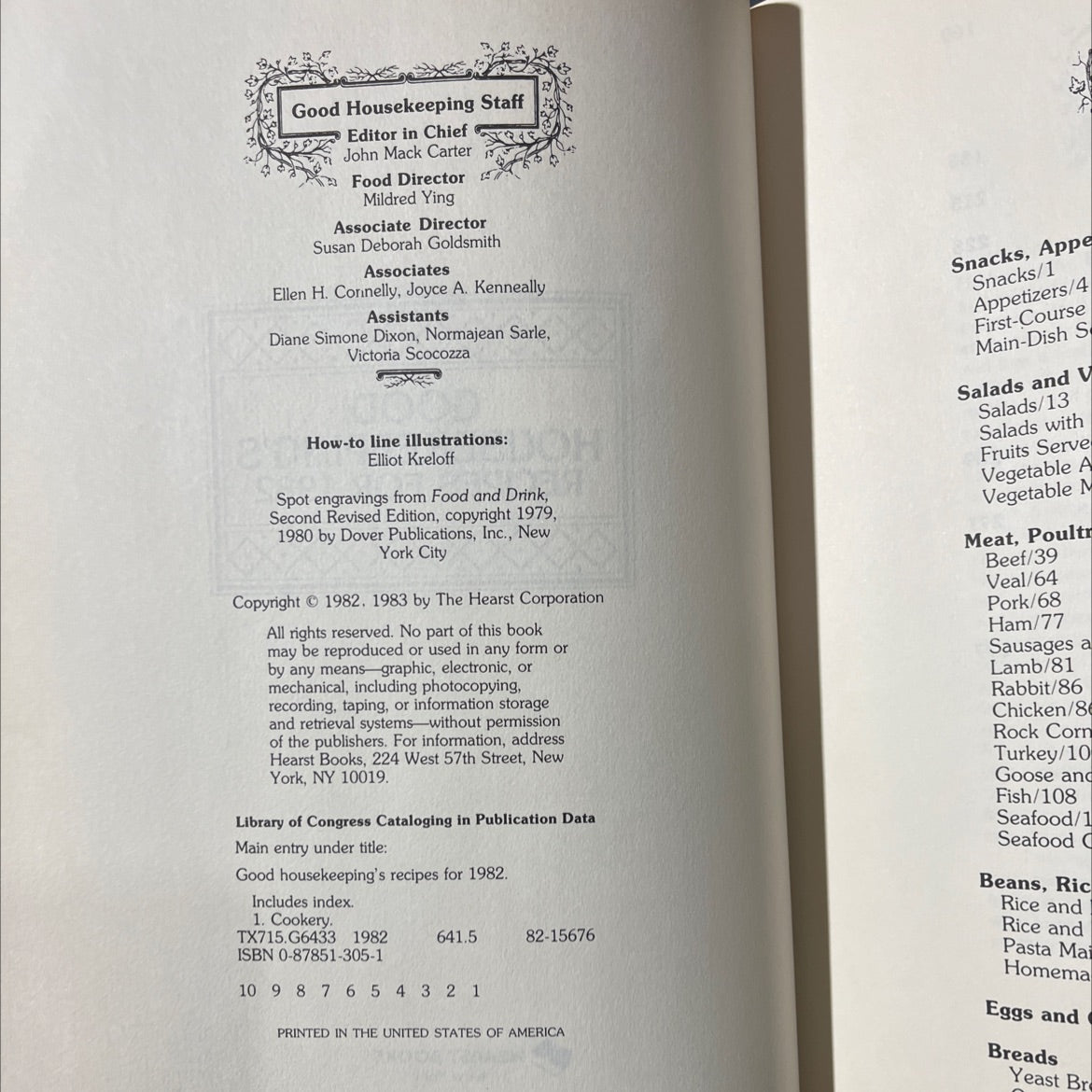 good housekeeping's recipes for 1982 book, by good housekeeping staff, 1983 Hardcover image 3