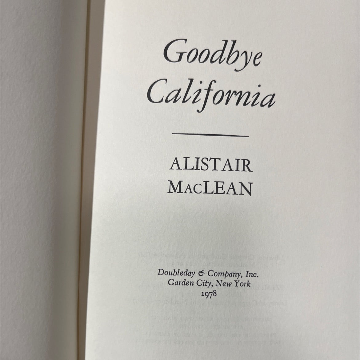 goodbye california book, by alistair maclean, 1978 Hardcover image 2