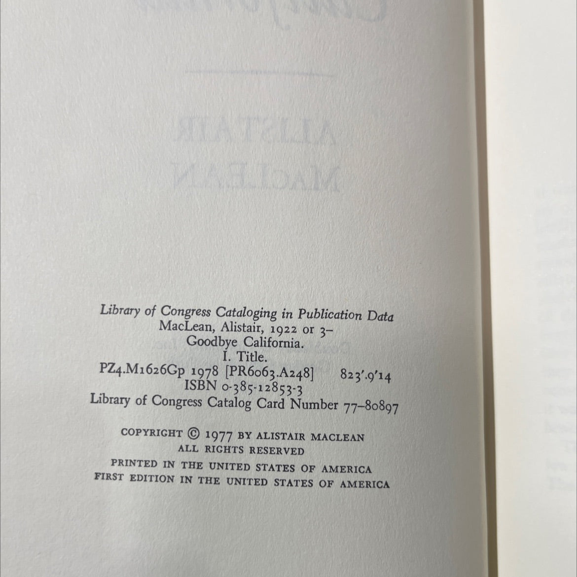 goodbye california book, by alistair maclean, 1978 Hardcover image 3