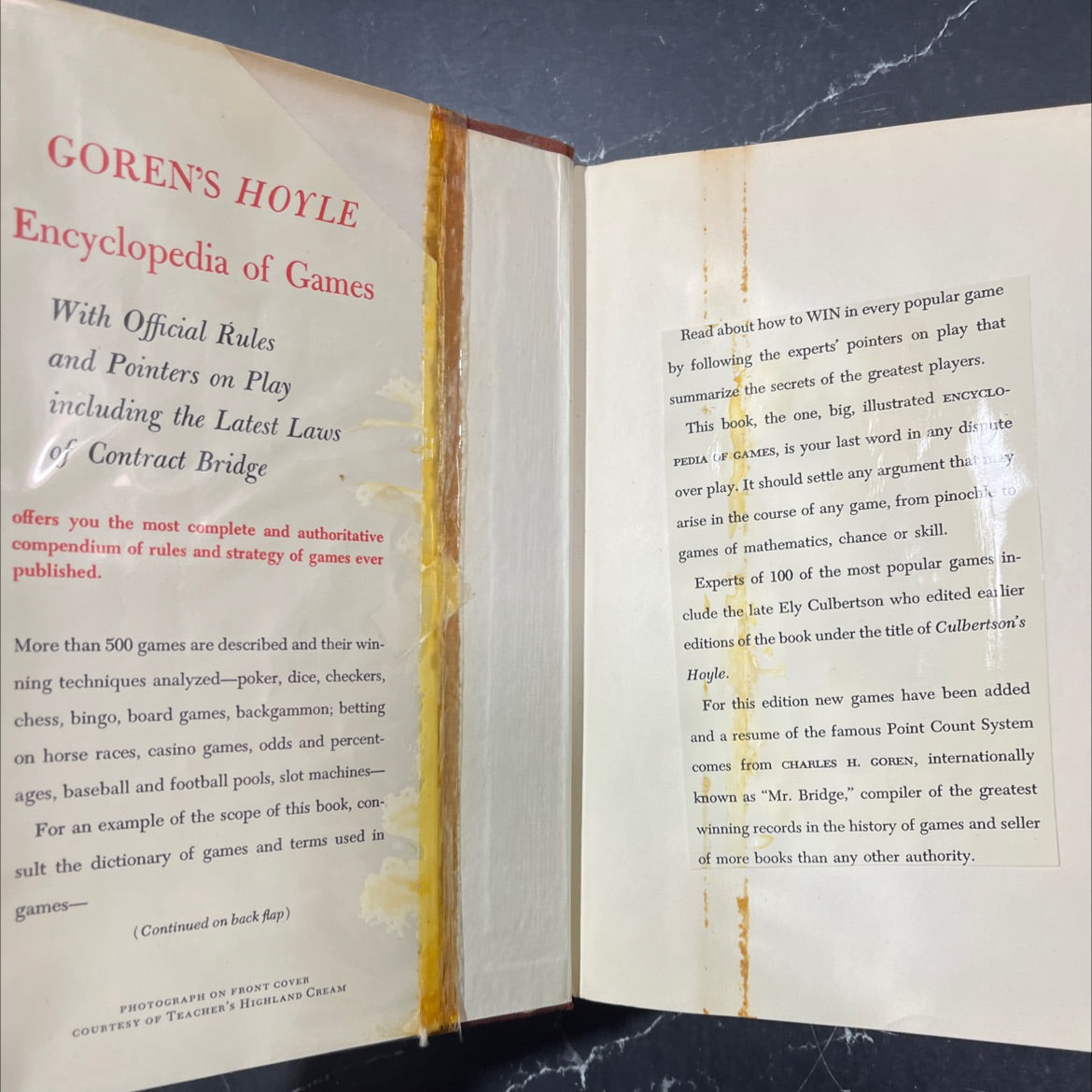 goren's hoyle will ever be encyclopedia of games book, by c. h. goren, 1961 Hardcover image 4