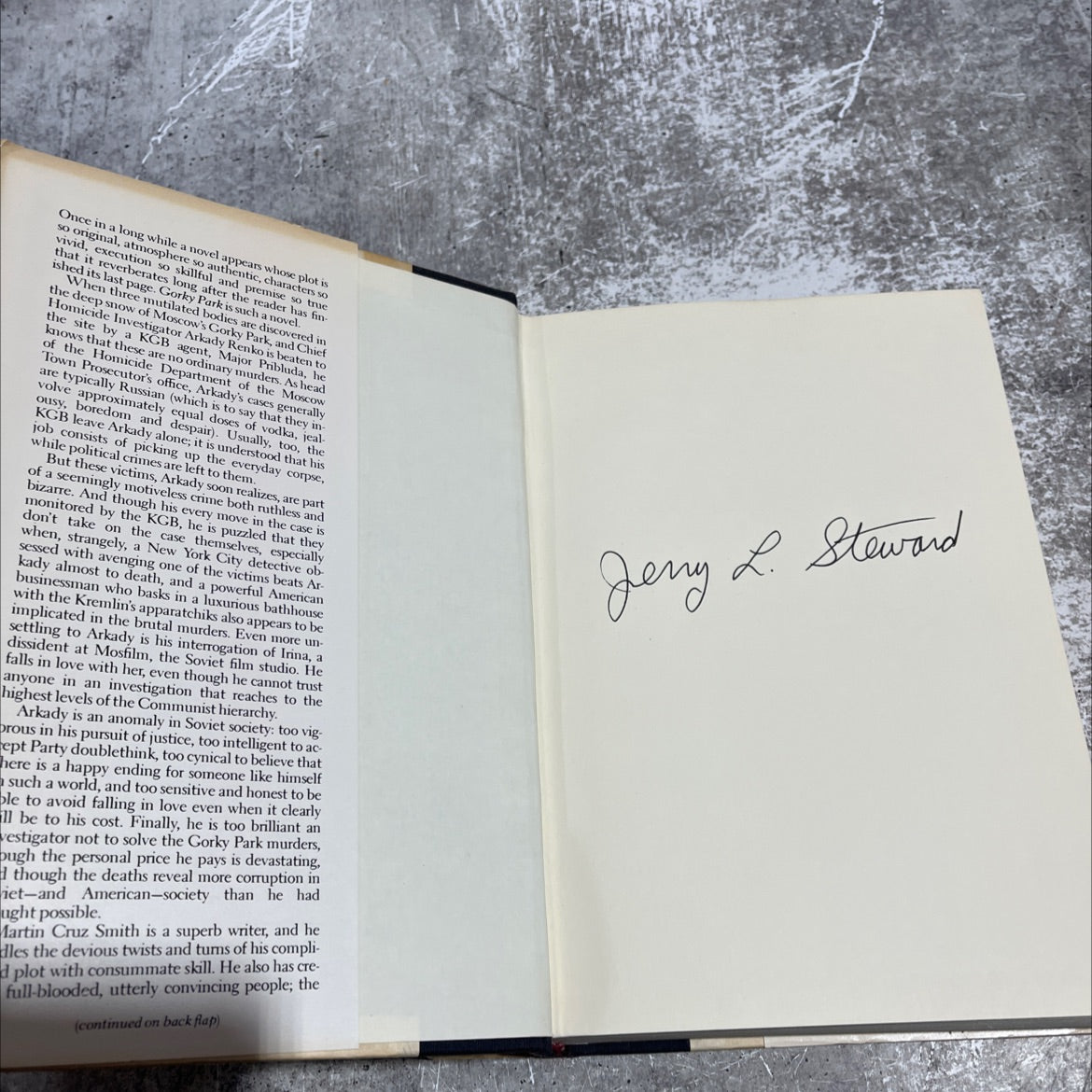 gorky park book, by Martin Cruz Smith, 1981 Hardcover image 4