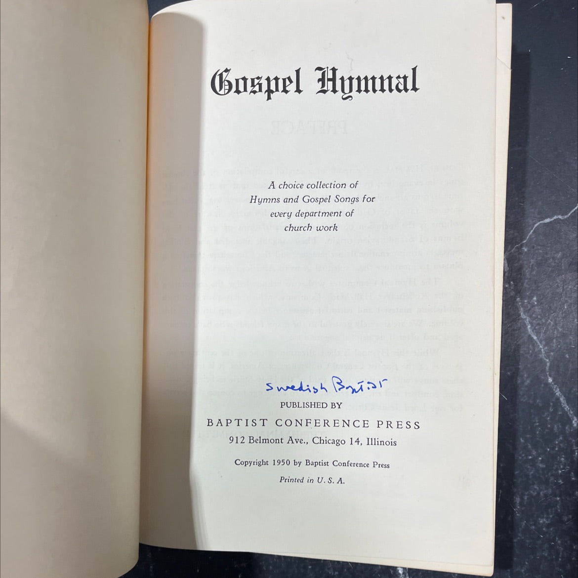 gospel hymnal a choice collection of hymns and gospel songs for every department of church work book, by unknown, 1950 image 2