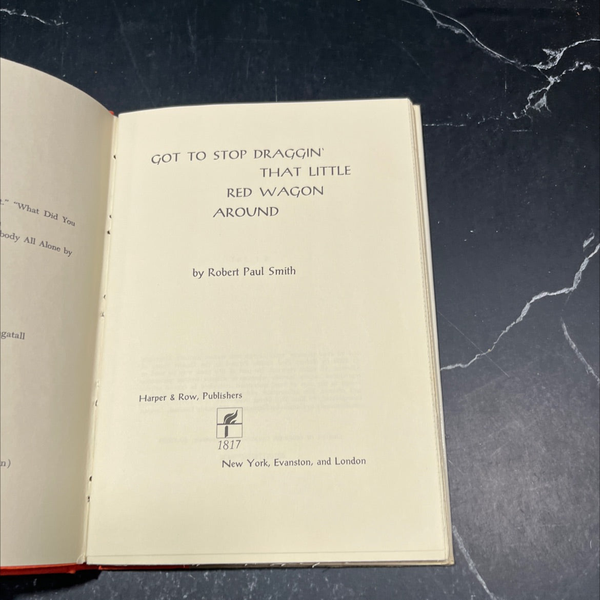 got to stop draggin' that little red wagon around book, by Robert Paul Smith, 1969 Hardcover image 2