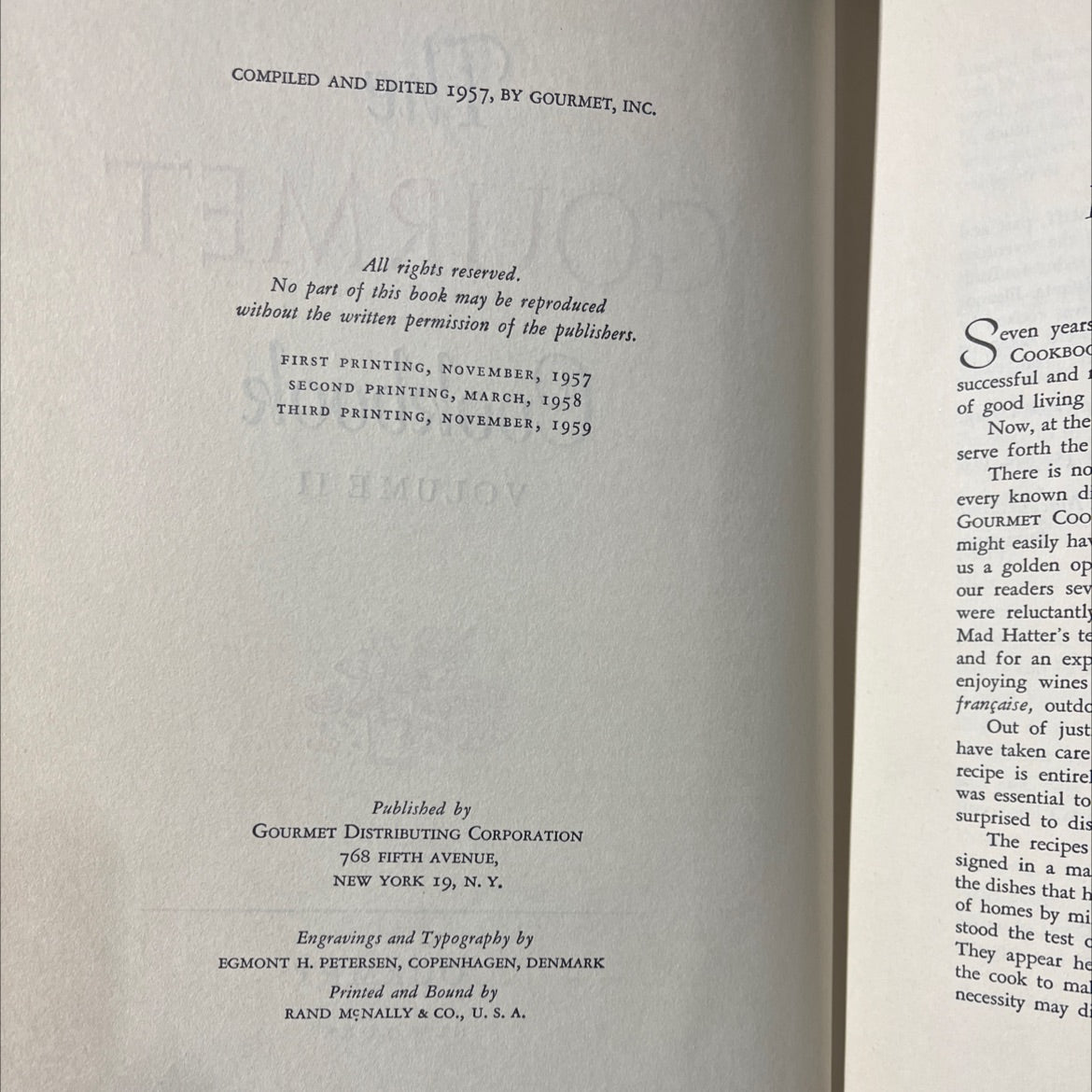 gourmet cookbook volume ii book, by gourmet, inc., 1959 Hardcover image 3