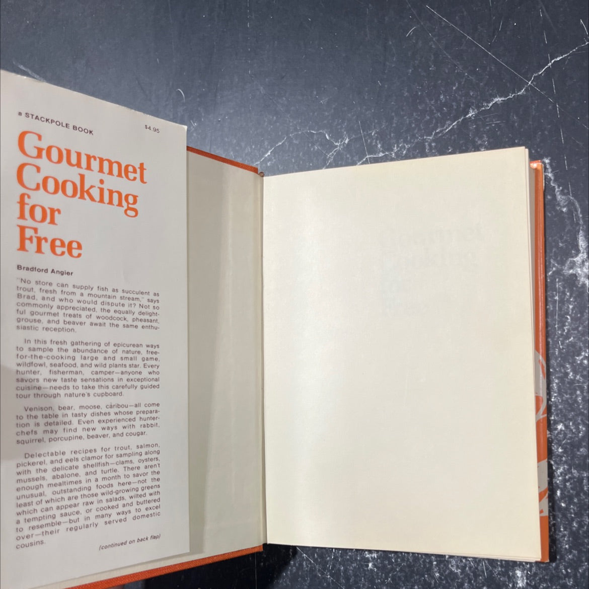 gourmet cooking for free book, by bradford angier, 1970 Hardcover image 4