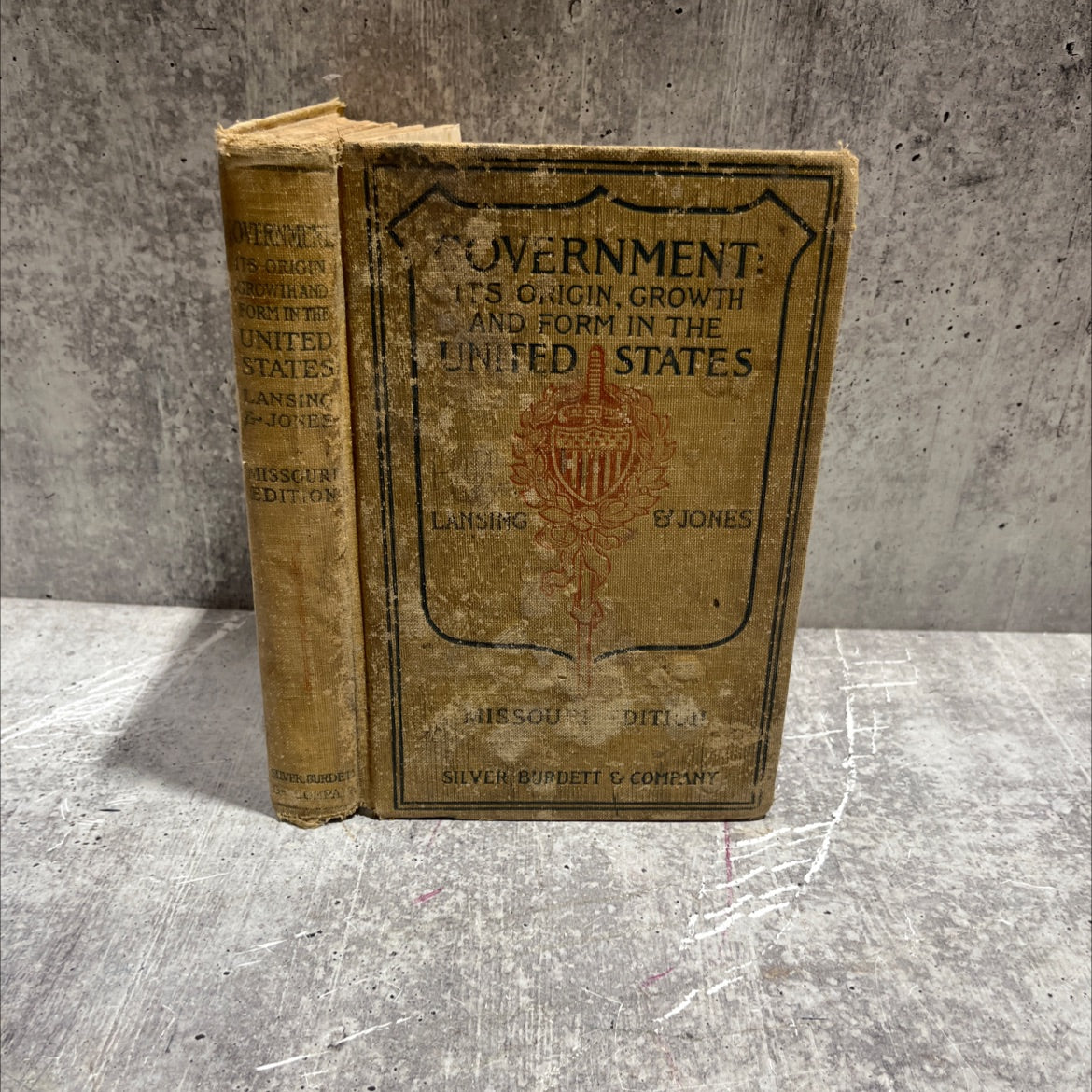 government its origin, growth, and form in the united states book, by robert lansing, gary m. jones, 1902 Hardcover image 1