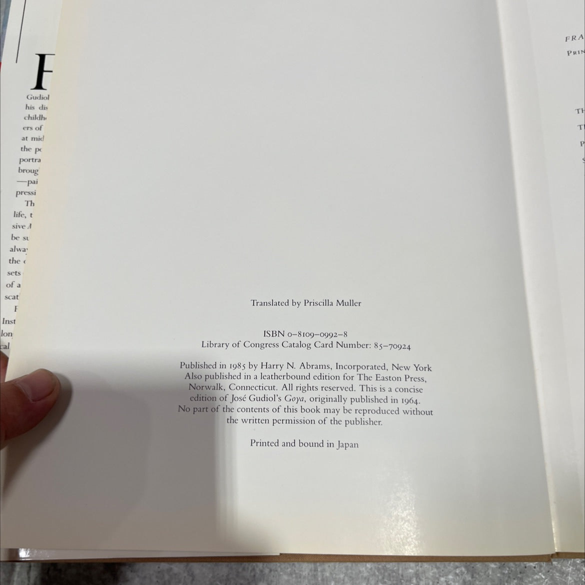 goya book, by josé gudiol, 1985 Hardcover image 3