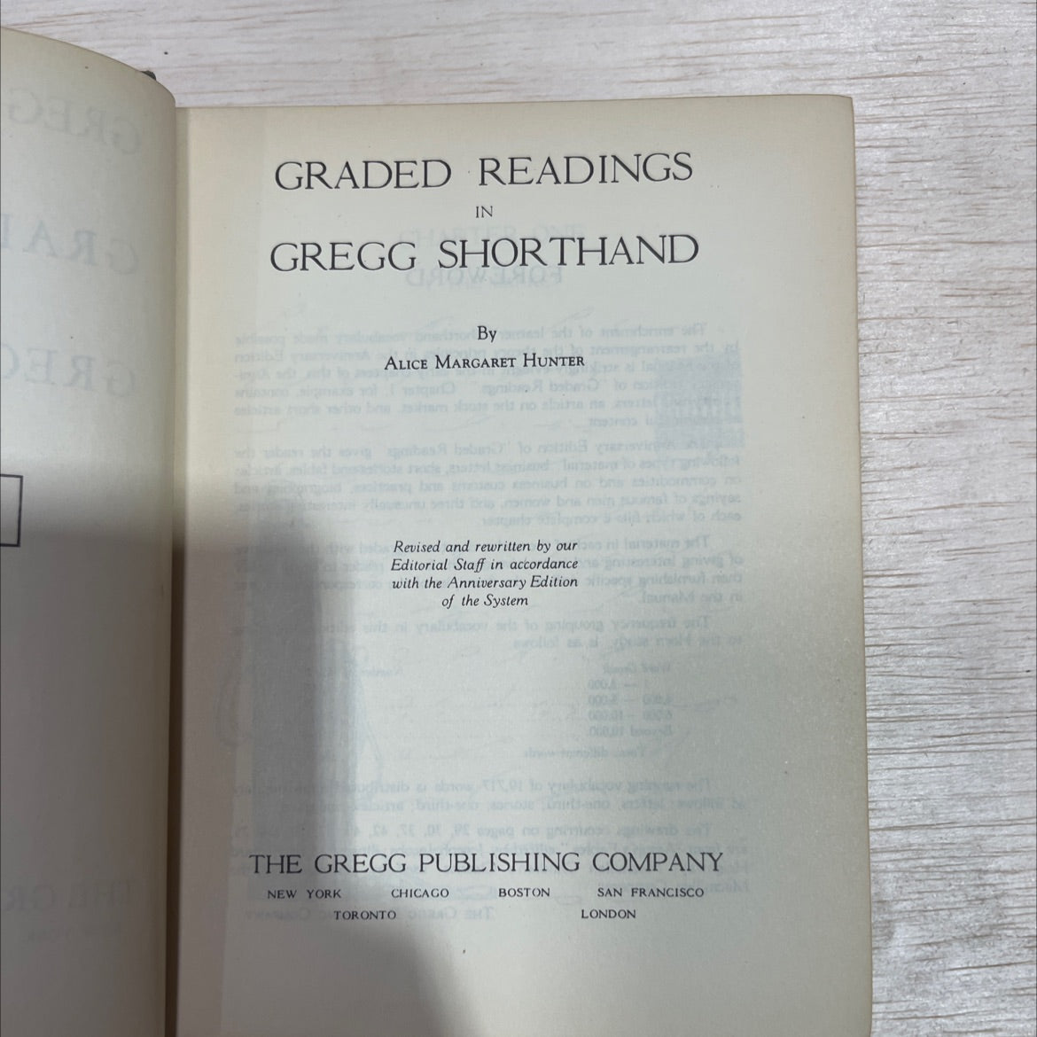 graded readings in gregg shorthand book, by alice margaret hunter, 1930 Hardcover image 2