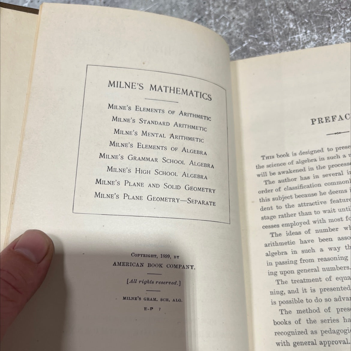 grammar school algebra a course for grammar schools and beginners in public and private schools book, by william j. image 3