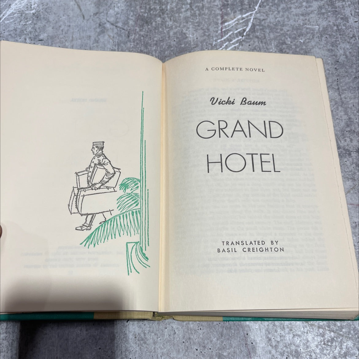 grand hotel book, by Vicki Baum, 1931 Hardcover image 2