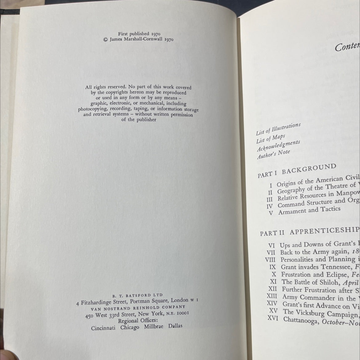 grant as military commander book, by sir james marshall-cornwall, 1970 Hardcover image 3