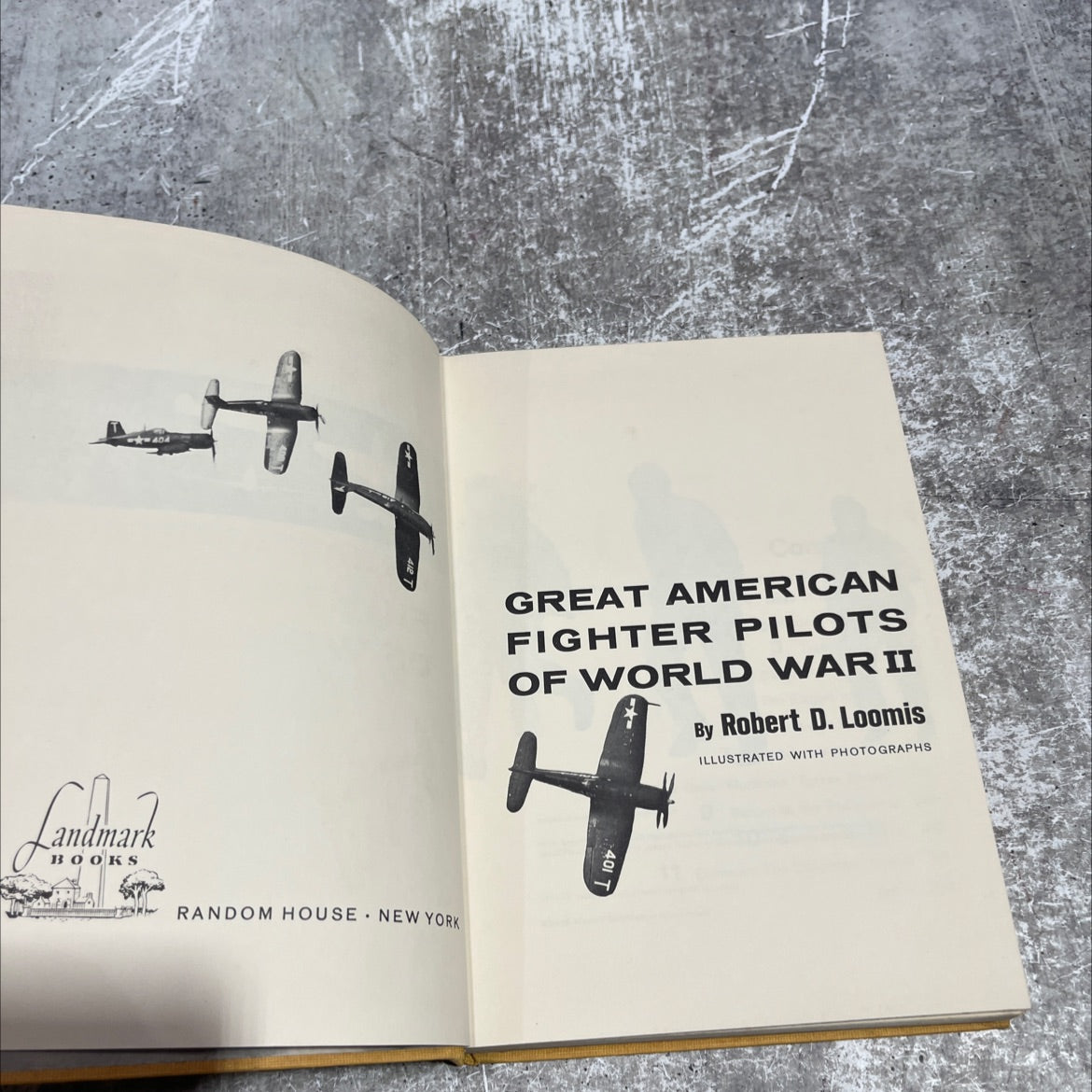great american fighter pilots of world war ii book, by robert d. loomis, 1961 Hardcover image 2