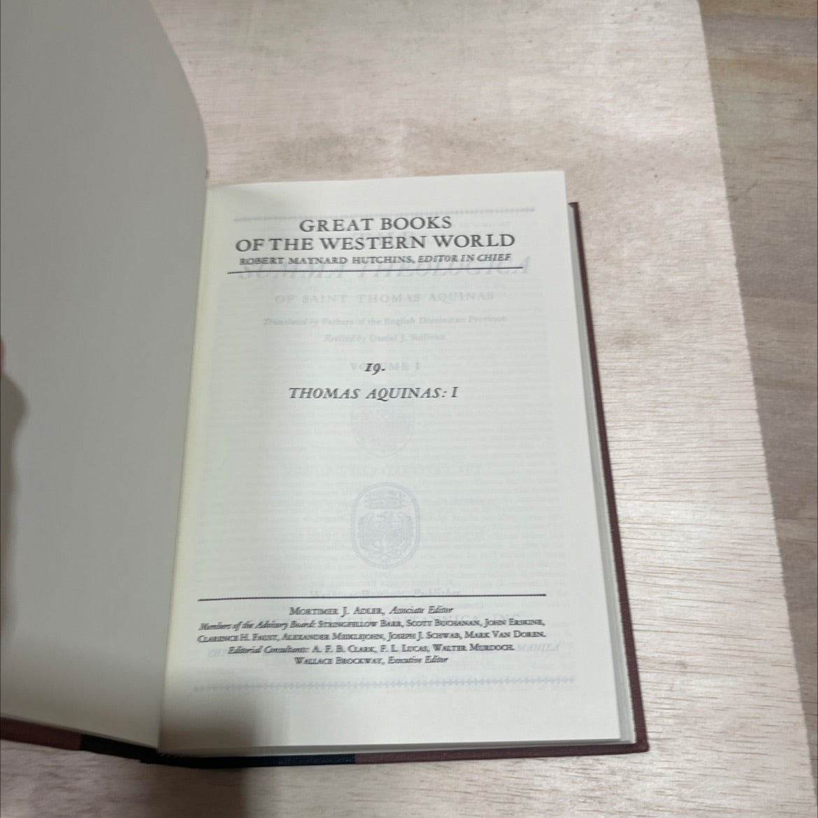 great books of the western world thomas aquinas book, by thomas aquinas, 1988 Hardcover image 2