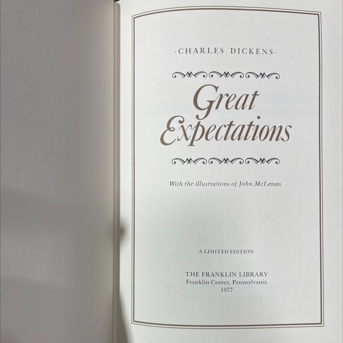great expectations book, by charles dickens, 1977 Leather image 2