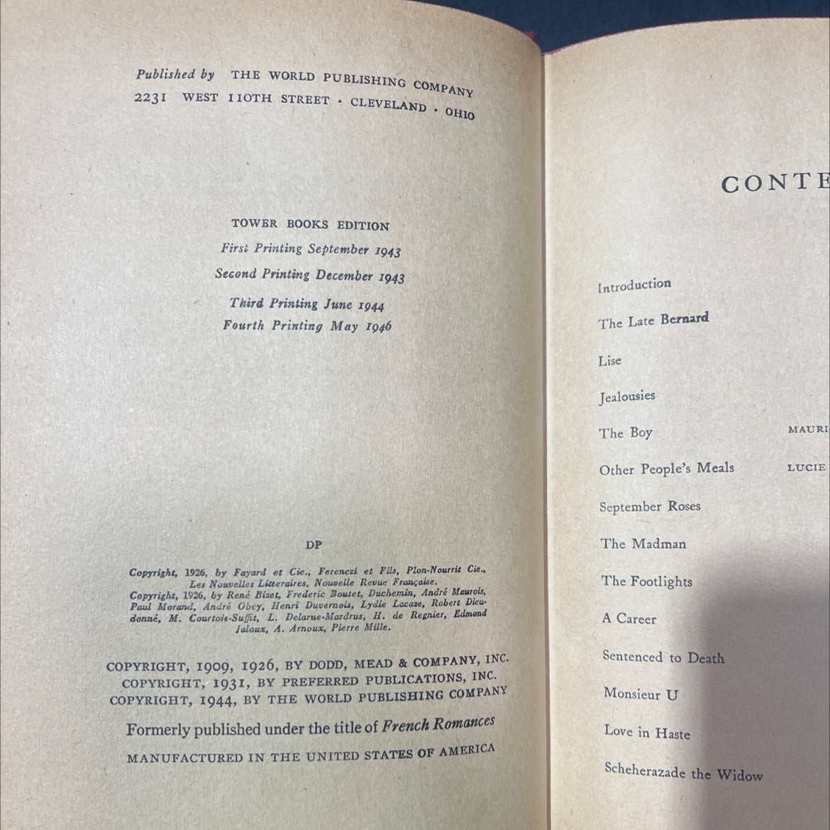 great french short stories book, by m. e. speare, 1946 Hardcover image 3