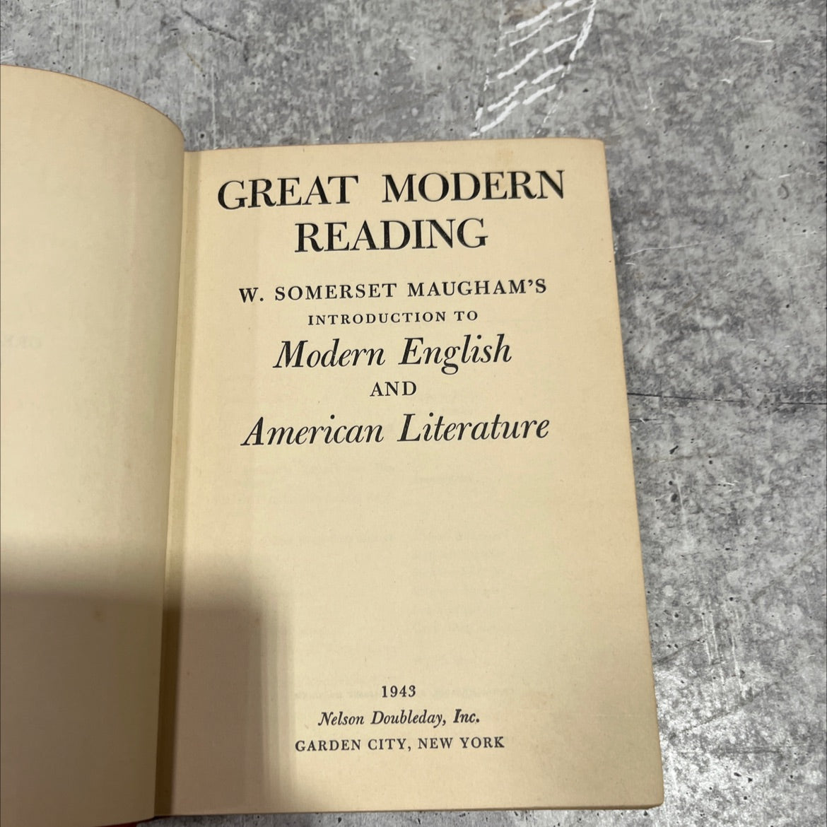 great modern reading w. somerset maugham's introduction to modern english and american literature book, by w. somerset image 2