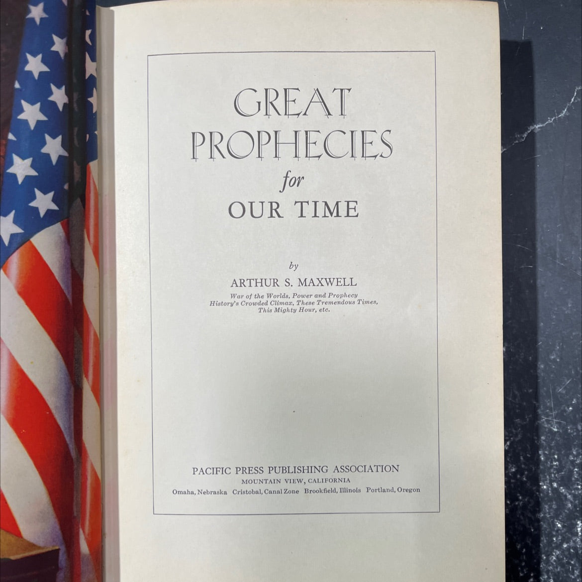 great prophecies for our time book, by arthur s. maxwell, 1943 Hardcover image 2