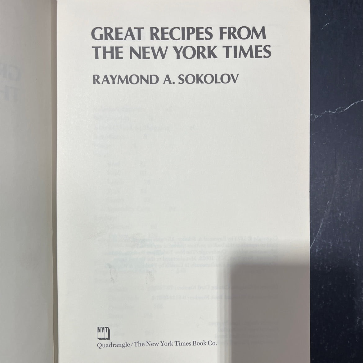 great recipes from the new york times book, by raymond a. sokolov, 1973 Hardcover image 2