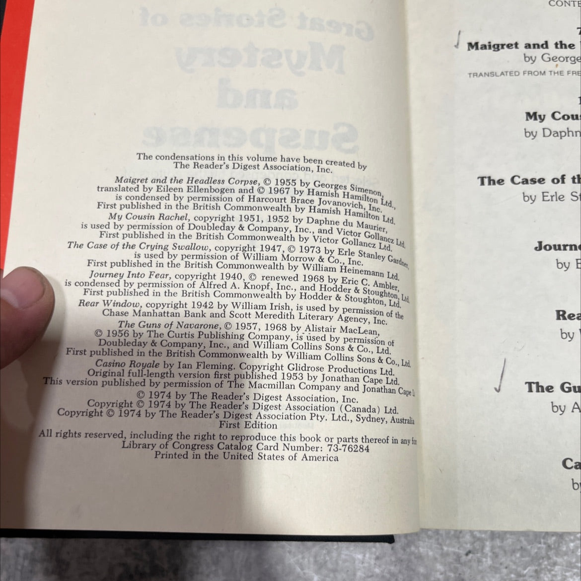 great stories of mystery and suspense book, by various, 1974 Hardcover image 3